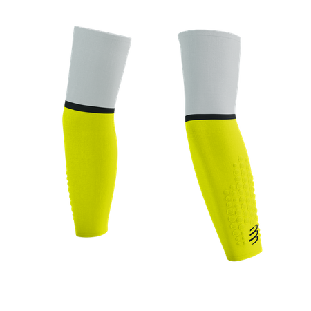 COMPRESSPORT Rękawki kompresyjne ARMFORCE ULTRALIGHT white/safe yellow