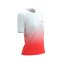 COMPRESSPORT Koszulka biegowa damska PERFORMANCE SS T-SHIRT fluo red/white