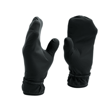 COMPRESSPORT Wodoodporne rękawice biegowe HURRICANE WATERPROOF MITTENS black