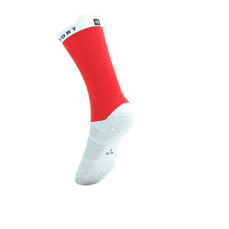 COMPRESSPORT Skarpetki rowerowe PRORACING SOCKS V4 BIKE fluo red/white