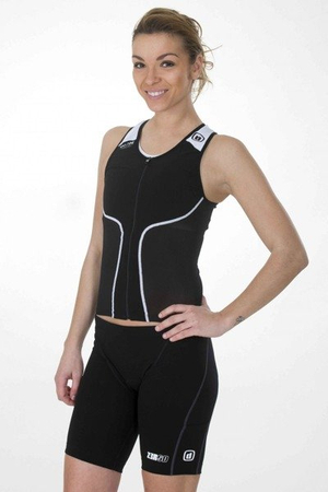 ZEROD Top triathlonowy damski iTOP Czarny