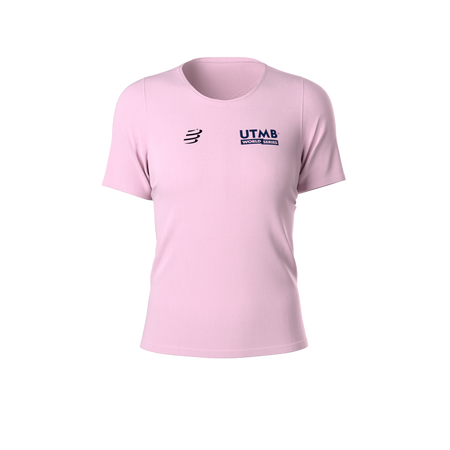 COMPRESSPORT Koszulka biegowa damska z krótkim rękawem TRAINING T-SHIRT UTMB 2025 roseate