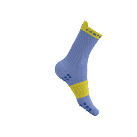 COMPRESSPORT Skarpetki do biegania wysokie PRORACING SOCKS V4 RUN HIGH jacaranda/maize