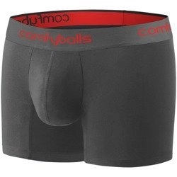 COMFYBALLS Bokserki LONG COTTON szaro-czerwone
