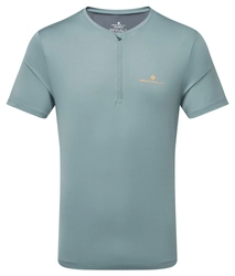 RONHILL Koszulka do biegania TECH 1/2 ZIP S/S TEE monolith/artemis