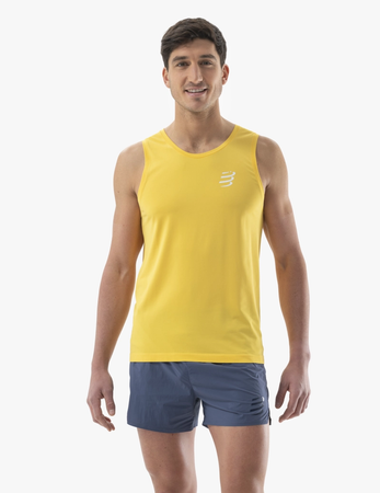 COMPRESSPORT Koszulka biegowa PERFORMANCE SINGLET maize