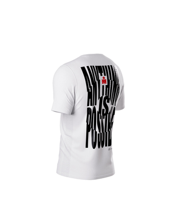 COMPRESSPORT Koszulka biegowa z krótkim rękawem TRAINING SS T-SHIRT IRONMAN 2025 white