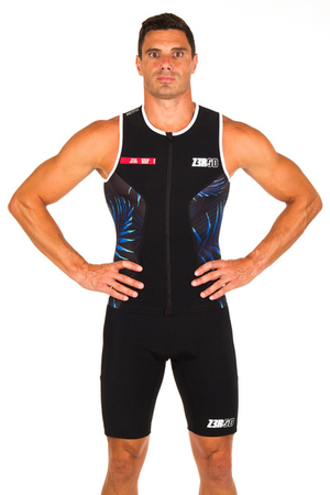 ZEROD Koszulka triathlonowa męska RACER SINGLET the island