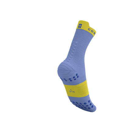 COMPRESSPORT Skarpetki do biegania wysokie PRORACING SOCKS V4 RUN HIGH jacaranda/maize