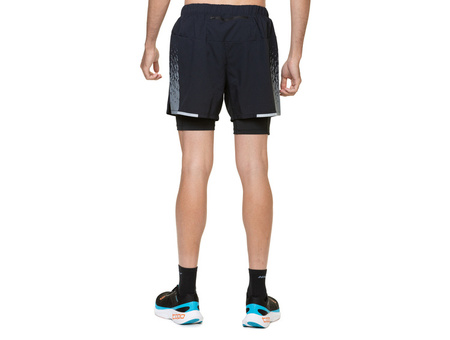 RONHILL Spodenki do biegania męskie TECH REFLECT 5" TWIN SHORT black/reflect