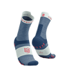 COMPRESSPORT Skarpetki do biegania wysokie PRORACING SOCKS V4 RUN HIGH blues/sugar