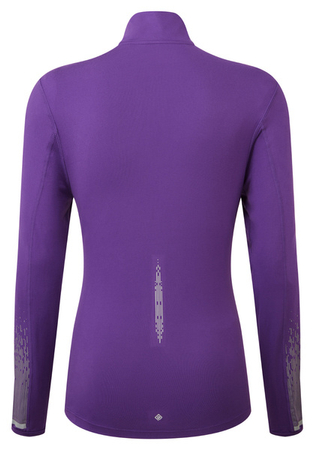 RONHILL Bluza biegowa damska TECH REFLECT 1/2 ZIP regal purple/reflect