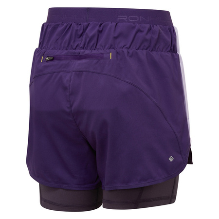 RONHILL Spodenki do biegania damskie WMN'S TECH TWIN SHORT imperial/nightshade