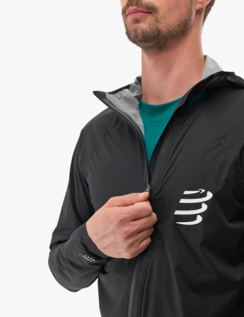 COMPRESSPORT Kurtka biegowa HURRICANE WATERPROOF 10/10 JACKET black