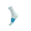 COMPRESSPORT Skarpetki do biegania PRORACING SOCKS V4 ULTRALIGHT RUN HIGH white/norse blue/neon green