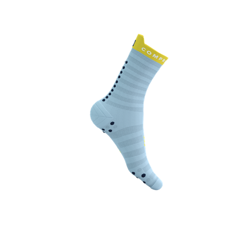 COMPRESSPORT Skarpetki do biegania PRORACING SOCKS V4 ULTRALIGHT RUN HIGH cashmere blue/maize