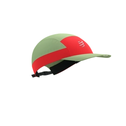 COMPRESSPORT Czapka biegowa 5 PANEL LIGHT CAP nile/fluo red