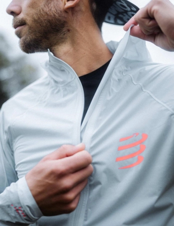 COMPRESSPORT Kurtka biegowa HURRICANE WATERPROOF 10/10 JACKET grey dawn