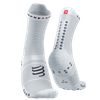 COMPRESSPORT Skarpetki do biegania wysokie ProRacing Socks V4 biało-szare