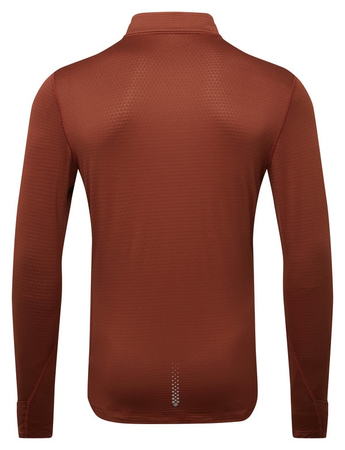 RONHILL Bluza biegowa męska TECH WINTER 1/2 ZIP chestnut/oxide