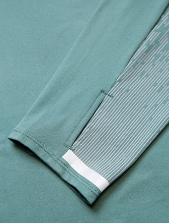 RONHILL Bluza biegowa męska TECH REFLECT 1/2 ZIP dark sage/reflect