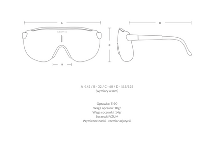 ALBA OPTICS Okulary rowerowe STRATOS BLK VZUM LAVA