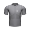 COMPRESSPORT Koszulka biegowa TRAIL HALF-ZIP FITTED SS TOP szara