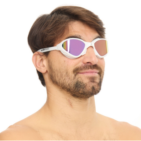 BUDDYSWIM Okulary do pływania OZEANX white/iridium mirror