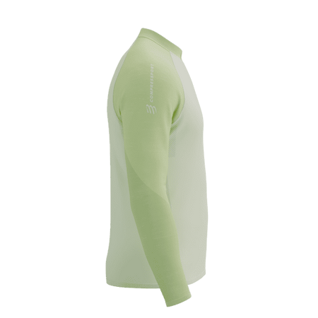 COMPRESSPORT Koszulka biegowa męska TRAIL HZ LS T-SHIRT sugar/shadow lime