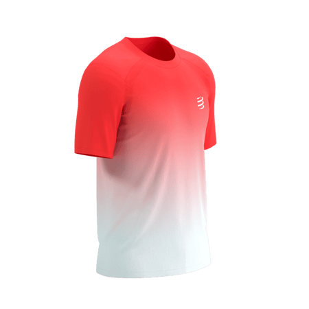 COMPRESSPORT Koszulka biegowa PERFORMANCE SS T-SHIRT fluo red/white