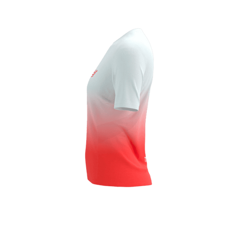 COMPRESSPORT Koszulka biegowa damska PERFORMANCE SS T-SHIRT fluo red/white
