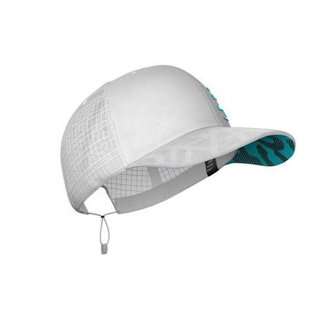 COMPRESSPORT Czapka biegowa z daszkiem RACING TRUCKER CAP biała