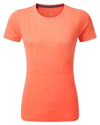 RONHILL Koszulka biegowa damska TECH MARATHON SS TEE brzoskwiniowa