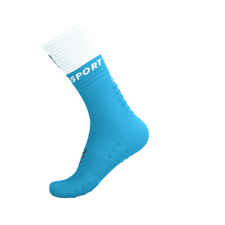 COMPRESSPORT Skarpetki kompresyjne do biegania MID COMPRESSION SOCKS V2.0 norse blue/white