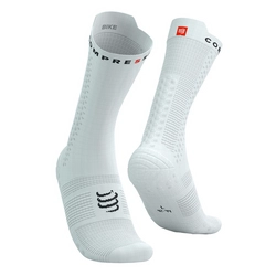 COMPRESSPORT Skarpetki rowerowe PRORACING SOCKS V4 BIKE white/black