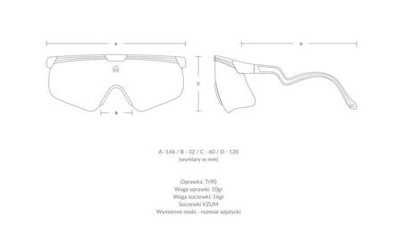 ALBA OPTICS Okulary rowerowe DELTA BLK / VZUM ML PLASMA