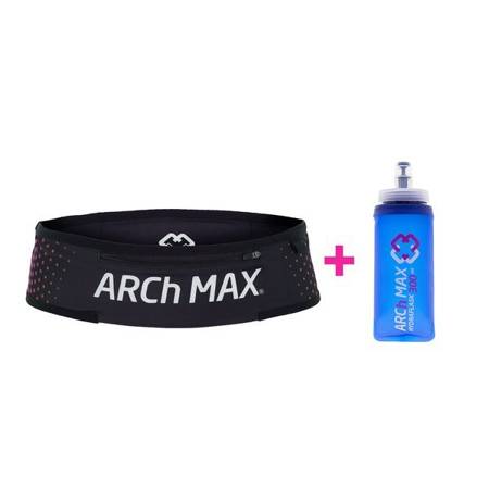 ARCH MAX Pas biegowy BELT PRO TRAIL + SOFT FLASK 300 ml czarno-różowy
