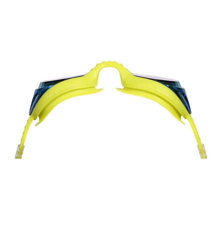 BLUESEVENTY Okulary pływackie ELEMENT GOOGLES neon yellow/blue mirror