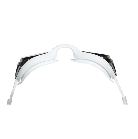 BLUESEVENTY Okulary pływackie ELEMENT GOOGLES white/silver mirror