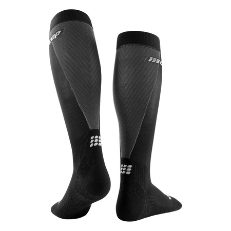 CEP Skarpety kompresyjne męskie ULTRALIGHT SOCKS TALL V3 black/grey