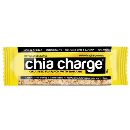 CHIA CHARGE Baton energetyczny z nasionami chia FLAPJACK BANANA bananowy 80 g