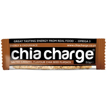 CHIA CHARGE Baton energetyczny z nasionami chia FLAPJACK SALTED CARAMEL słony karmel 80 g