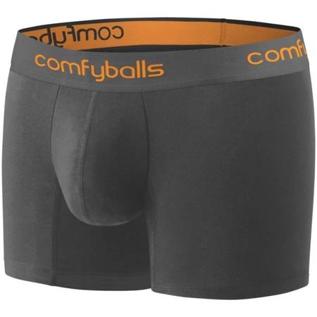 COMFYBALLS Bokserki LONG COTTON charcoal flame orange