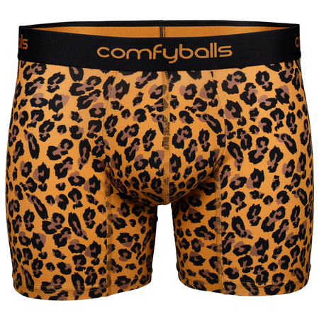 COMFYBALLS Bokserki LONG COTTON leopard