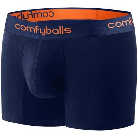 COMFYBALLS Bokserki LONG COTTON navy tangerine