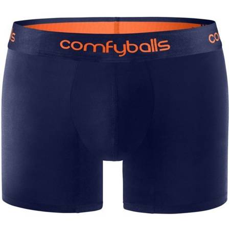 COMFYBALLS Bokserki LONG COTTON navy tangerine