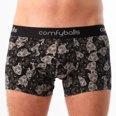 COMFYBALLS Bokserki REGULAR COTTON black cheetah