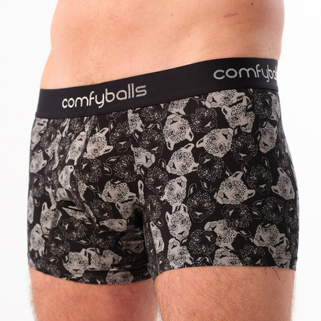 COMFYBALLS Bokserki REGULAR COTTON black cheetah