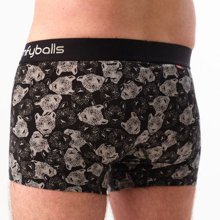 COMFYBALLS Bokserki REGULAR COTTON black cheetah