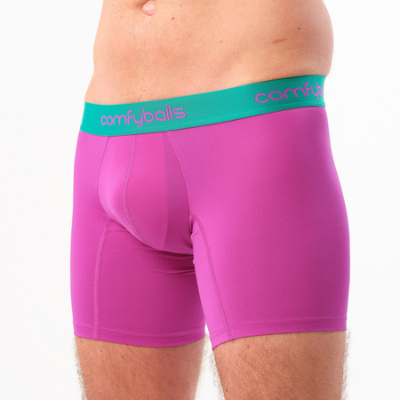 COMFYBALLS Bokserki do biegania LONG PERFORMANCE neon purple